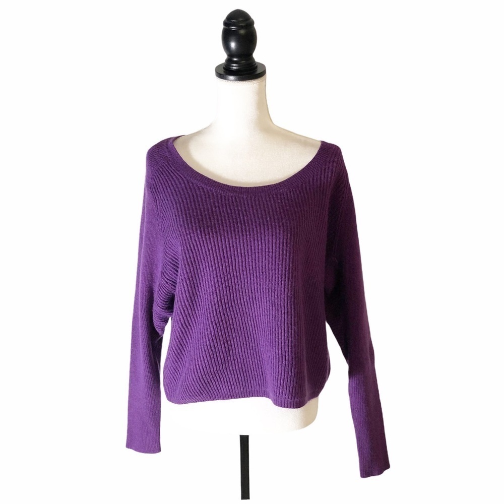 Victoria’s Secret Wool Blend Purple Ribbed Sweater Size Small - Picture 2 of 10